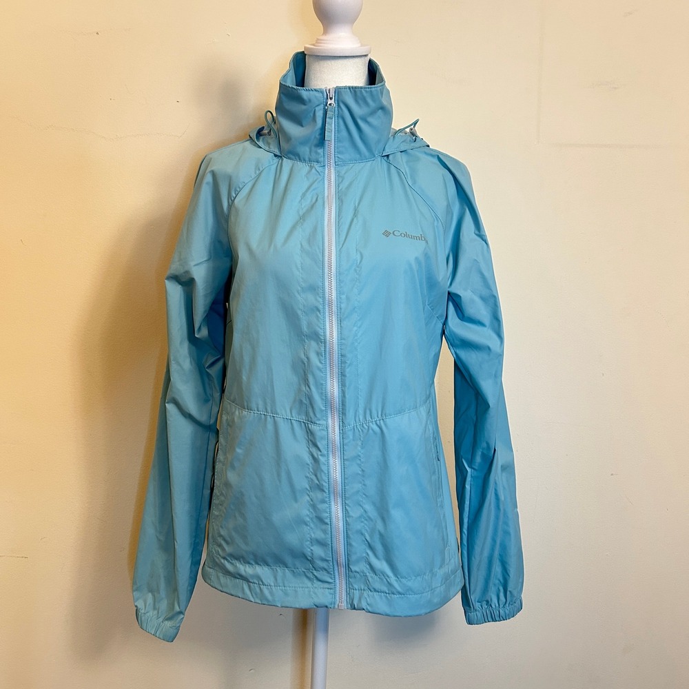 Columbia Light Blue Windbreaker Jacket